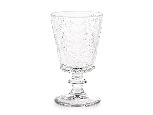H&H Set 4 Calici Garden In Vetro Trasparente Cl 25