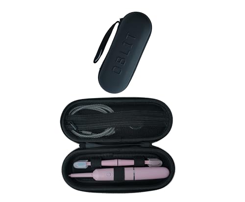 OBLIT Toothbrush Travel Case Compatible with Oral-B Pro 1000, 2000, 3000, 3500, 1500/ for Philips Sonicare, Electric Toothbrush Travel Case Mesh Pocket for Travel Accessories, EVA Black (CASE ONLY)