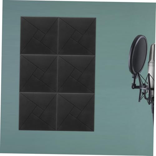 Abaodam 6pcs Paneles Acústicos Autoadhesivos para Absorción de Sonido, Paneles de Fibra de Poliéster para Aislamiento Acústico en Estudios de Música, Dormitorios y Cinemas en Casa, Fácil Instalación y Reducción de Ruido miniatura 5