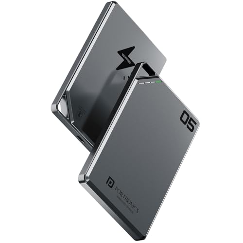 Image of Portronics Boosty 5k 5000mAh 15W Wireless Magnetic Fast Charging Nano Powerbank, Metallic Finish, 20W Type C PD Output, Light Weight, Compatible with iPhone 12 Above, Other Qi Enabled Devices