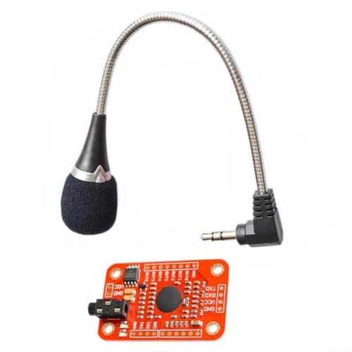 V3 Reconocimiento de voz Para módulo para Arduino con soporte para 80 comandos de voz y 7 Reconocimiento Simultáneo, Control UART y GPIO para Dispositivos Activados por Voz