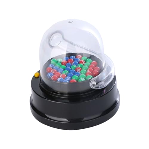Hohopeti Máquina de Lotería Eléctrica Portátil para Bingo Mini Selector de Números Suerte 1-49 Bolas de Colores Mezclados Juego de Azar para Fiestas y Reuniones Familiares