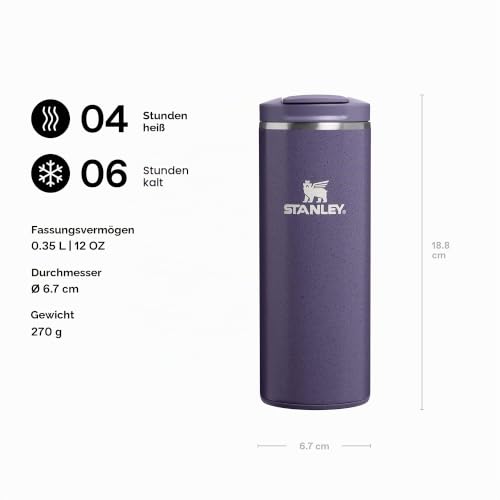 Stanley 1913 Transit Flip Top Mug 0.35L - Purple Umbra Speckle – Ansicht 2