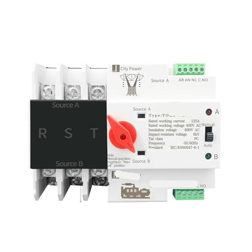 Disjoncteur 3P triphasé 63A 100A 125A pour tableau électrique