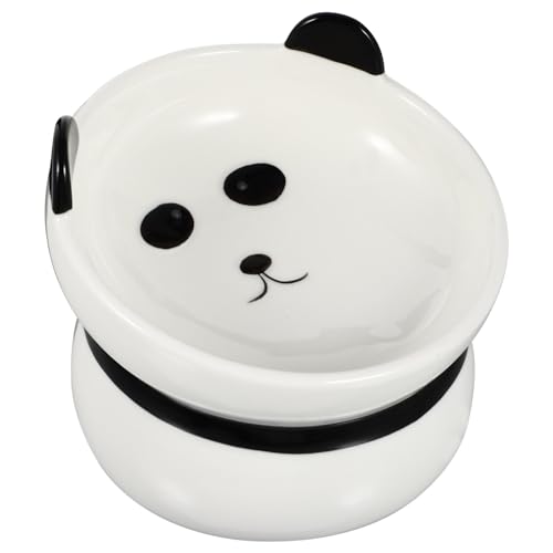 VICASKY Pet Feeder Bowl Cat Food Bowl Ceramic Neck Guard Easy Wash Modern Design for Pet Drink Feed