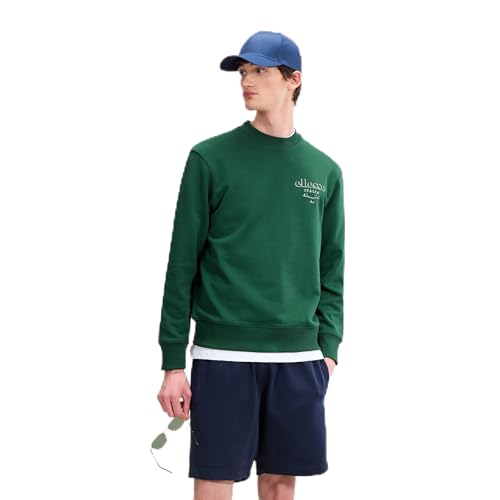 Ellesse Scroll Sudadera Hombres Verde Oscuro