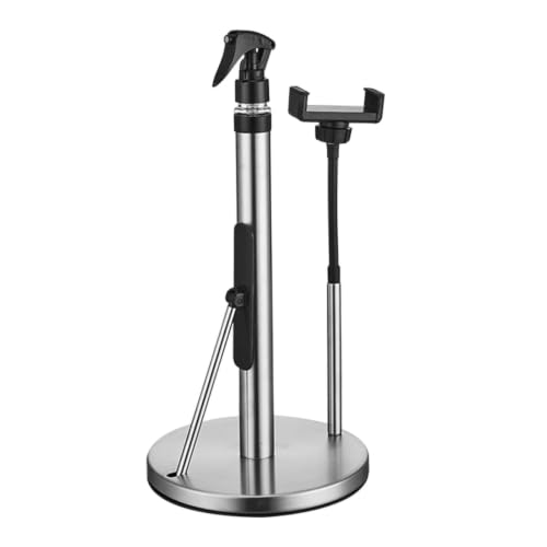 Toalla de papel con botella de spray en el interior, soporte vertical de acero inoxidable para teléfono, soporte vertical para toallas de papel, para sala de estar, baño, dormitorio, cocina