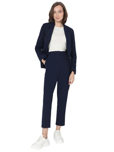 Image of VERO Moda Women's High Rise Slim Fit Formal Pants
