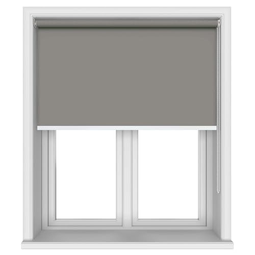 Image of 100% Blackout Roller Blinds for Windows 42 Inch W X 84 Inch L Roll-Up Shades Sun UV Protection for Home & Office, Linen| Heavy Duty in 38 MM Pole