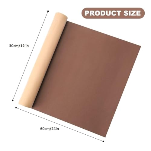 Image of Self-Adhesive Genuine Leather Repair Patch30x60cm for Sofa Repair Car Seats Jackets Durable Adhesive Sheet Waterproof for Couches Furniture Bags. (3, Brown)