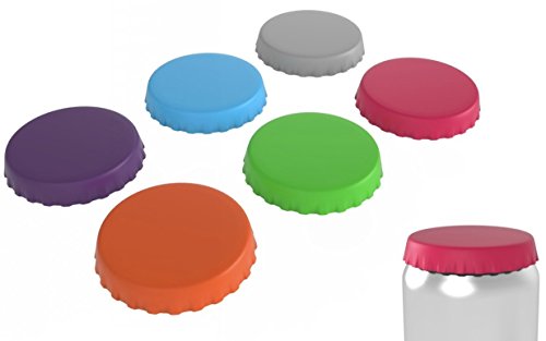 Silicone Soda Can Lids 6pk – Reusable beer & pop can covers – lid fits standard soda cans!
