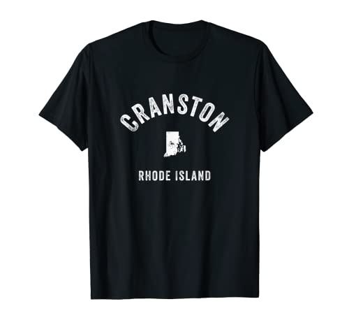 Cranston Rhode Island RI Vintage 70s Diseño deportivo deportivo deportivo Camiseta