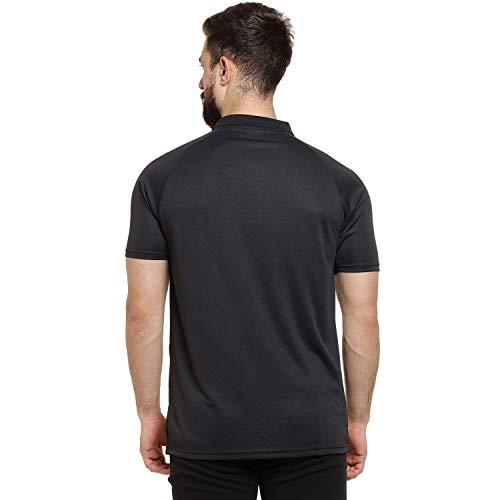 Image of CAHOOT Men's Black and Blue Ombre Dri-Fit Activewear T-Shirt Regular Fit for Casual Wear | Structured T-Shirt Crafted with Comfort Fit and High-Performance for Everyday Wear