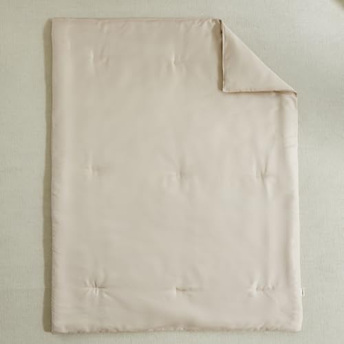 Image of Kids Comforter Sheet Set - Soft and Breathable Bed Set Includes Quilted Comforter, Fitted Sheet, Flat Top Sheet, Pillowcase and Pollowshams For Boys Girls - 6 Pieces Bed in a Bag Twin Szie Beige
