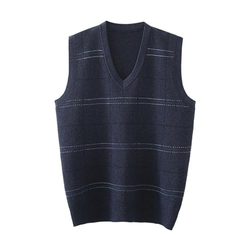 Mens Sweater Vest Knit Fleece V Neck Vest Autumn Winter Casual Sleeveless Pullover Soft Tops3