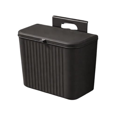 wall mounted plastic storage box with lid | multipurpose hanging organizer bin for kitchen, bathroom, bedroom & office | space saving storage container | black