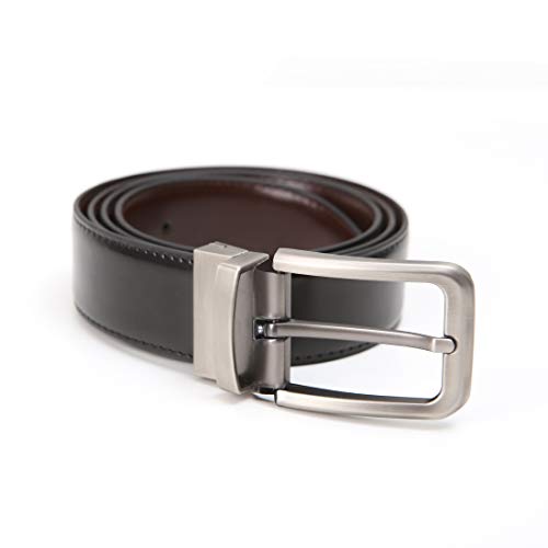 Image of Casual black Leather belt Dress belts jeans belts for men big and tall work belt