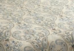 Image of Cotton Bolls Textiles Glace Cotton Flat Bedsheet 90x90 Inch with 2 Pillow Covers - Soft Breathable Glace Cotton, Printed Bedding Set for Double Bed