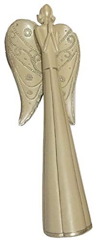 Biblegifts Statue d'ange en résine nacrée mains priantes 41,9 cm de haut dans une boîte Cover