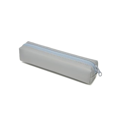 Image of Oxford Fabric Color Pencil Case Multifuncional and Simple with Zipper for School (Light gray,Oxford Fabric)