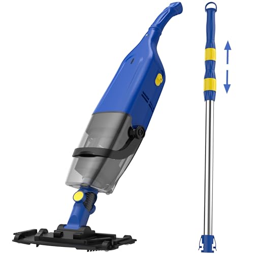 Cordless Handheld Pool Vacuum, Portable Rechargeable Pool Vacuum for Above Ground Pool, Powerful Suction, Long Runtime, Ideal for Leaves, Debris