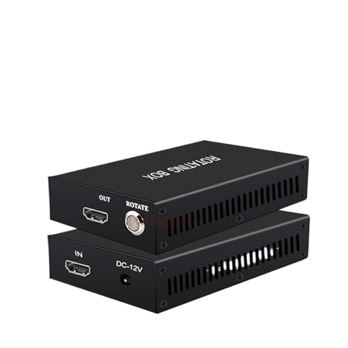 5MNG0Y8 HD TV Video Rotating Box Processor 1080P 60Hz Vertical Screen Portrait Mode Display 90 180 270 Degree Image Flip Switch(UK Plug)