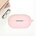Ziseyoru Case Cover Compatible with Beats Solo Buds Earbuds, Soft Silicone Protective Skin with Bling Keychain Accessories for Women Girl (Pink)