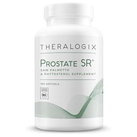 Theralogix Prostate SR Saw Palmetto & Beta-Sitosterol Supplement - Supports Healthy Urinary Tract Function in Men* - 90-Day Supply - NSF Certified - 180 Softgels Cover