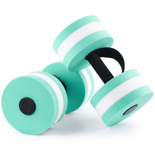 UNAOIWN Water Dumbbells Water Aerobics for Pool Fitness Exercise Lightweight Resistance Aquatic Dumbbell Pool Barbells for Swimming