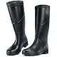 Donbest Gummistiefel Herren Damen Hoch Regenstiefel Langschaft Halbschaft Kurzschaft Wasserdichte Garten Stiefel Anti Rutsch Wellington Boots Rain Boots,Schwarz3,EU46
