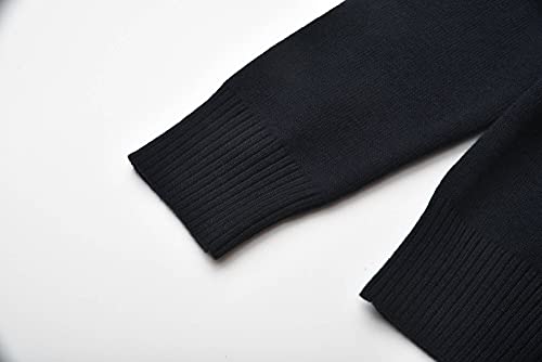 Sminling Pinker Boys School Uniform Cardigan Sweater V-Neck Soft Cotton Clothing(Dark Navy,7-8 Years) #TOP4