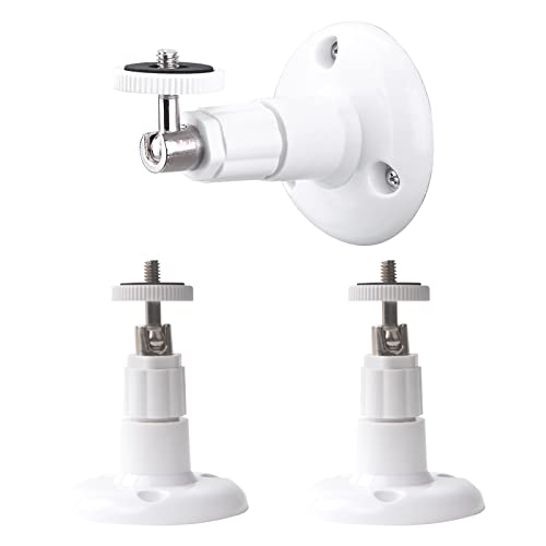 C100AE 3PCS Blanco Soporte para Camara de Seguridad con 360 Grados Ajustables, Soporte para Cámaras de Vigilancia en Pared Interior y Exterior Montaje, para Arlo, Arlo Pro,Ring y Otros Modelos Cover