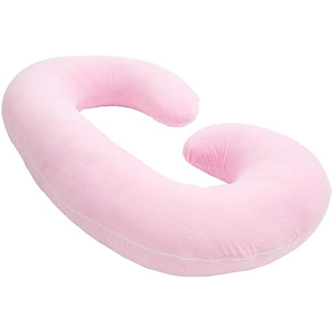 1 MIDDLE ONE C Shaped Pregnancy Pillow Cover (Pink) Cover