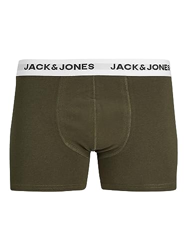 JACK & JONES Herren Jacbasic White Wb 5 Pack Noos Trunk, Forest Night, S EU 5