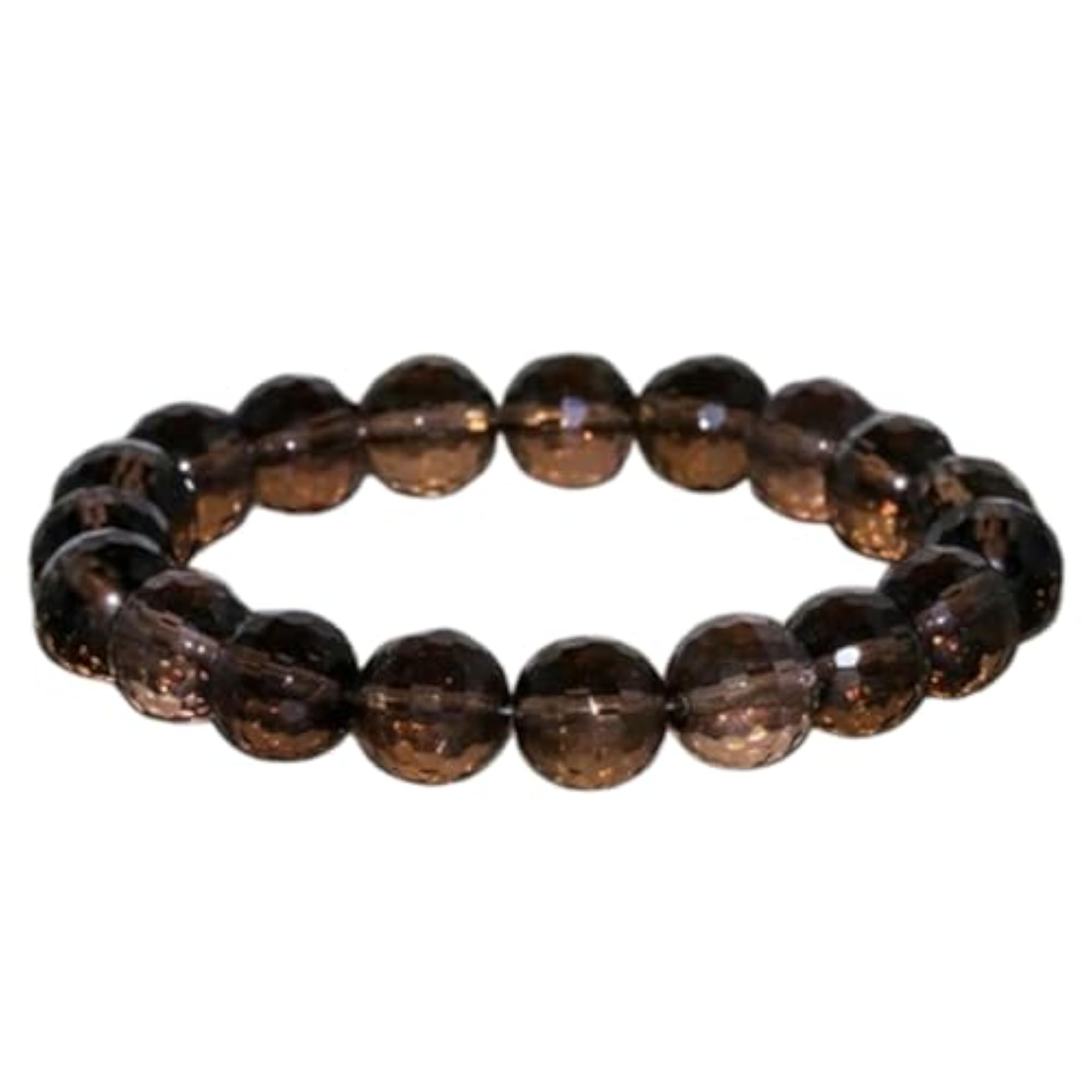Unisex Natural Smoky Quartz Stretchable Bracelet