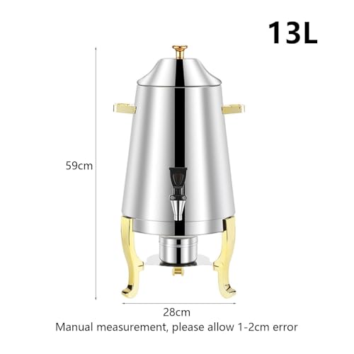 Dispensador de bebidas de acero inoxidable para café, jugo y bebidas calientes en fiestas, eventos y bufés, solución moderna y duradera para servicio de bebidas
