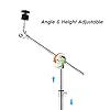 Sunydog Cymbal Stand Straight & Cymbal Boom Stand Double Braced Legs Height & Angle Adjustable Drum-kit Cymbal Support Rack Heavy Duty Boom/Straight Combo with Rubber Feet #5