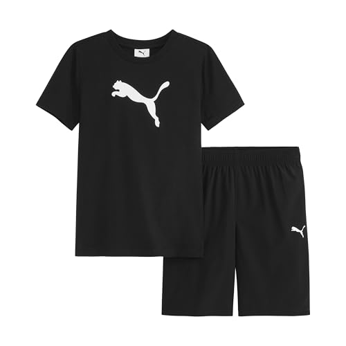 Image of PUMA Kids Graphic T-Shirt & Fleece Short Set (Toddler)
