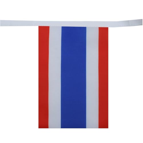 Image of AZ FLAG Thailand 6 meters BUNTING Flag 20 flags 9'' x 6'' - Thai STRING flags 15 x 21 cm