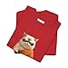 Lama Cat Funny T-Shirt - Cute Grumpy Cat Yoga Shirt for Men and Women - Sarcastic Mindfulness Gift - IPL Red