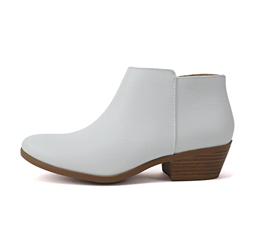 Image of Soda Women's Mug Round Toe Faux Suede Stacked Heel Western Ankle Bootie