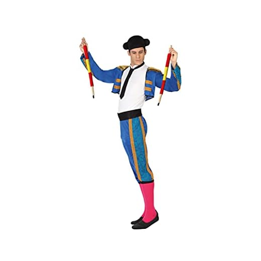 Atosa-26810 Atosa-26810-Disfraz Torero-Adulto M a L- Hombre- azul, Color (26810)