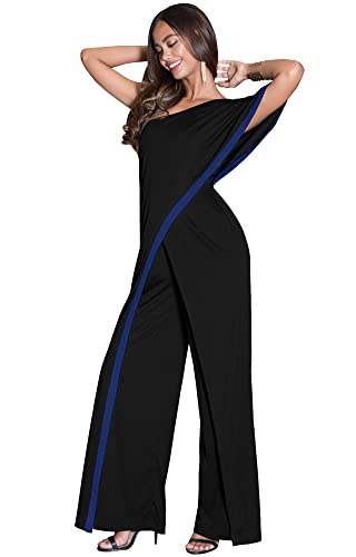 Image of KOH KOH Womens 2026 One Off Shoulder Asymmetric Long Pant Jumpsuit Romper