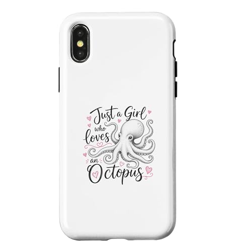 Just a Girl Who Loves an Octopus Cute Octopus �X�}�z�P�[�X iPhone X/XS �p