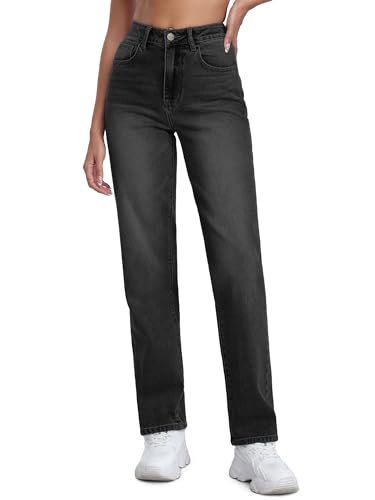ONESO Straight Leg Jeans for Women High Waist Stretchy Women's Boyfriend Jeans Relaxed Fit Denim Pants