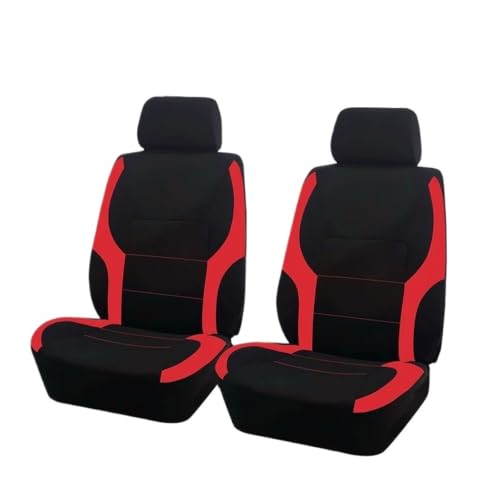Housse de siège universelle polyester rouge pour protéger 2 sièges avant de l'usure