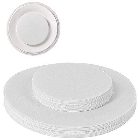 Ohiyoo 50 Pcs Plate Separators Storage, 9.8'' + 5.9'' - 2 Different Size Soft Felt Plate Dividers Round Plate Protectors China Dish Storage Protectors Pads Dish Protectors Storage (White) Cover