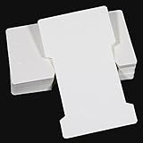 Doromy 100 Packs Hair Clip Bow Display Cards Kraft Paper Cards Rectangular Hair Barrettes Jewelry Display Holder White Hair Bow Holder Cards 6.6X11.5cm for Displaying Organizing Packaging Hair