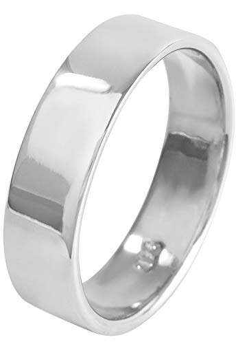 新宿銀の蔵 Limited Edition [刻印無料] 幅5mm プレーン シルバー 925 リング 4.5～29号 (12号) 指輪 平打ち [Amazon限定ブランド]