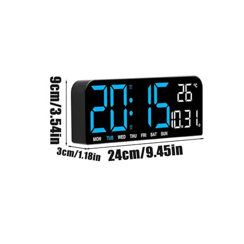 Affichage de la température mois semaine sur grand écran LED pour horloge murale